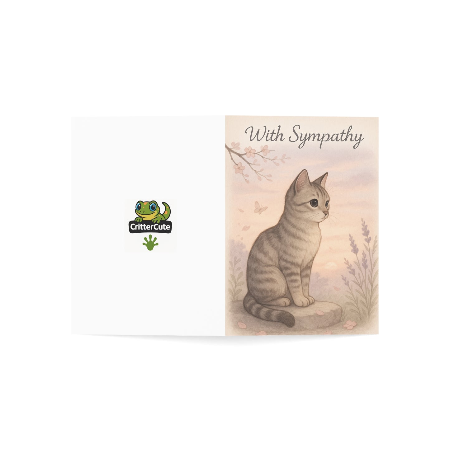 With Sympathy - Loss of Pet Cat Card