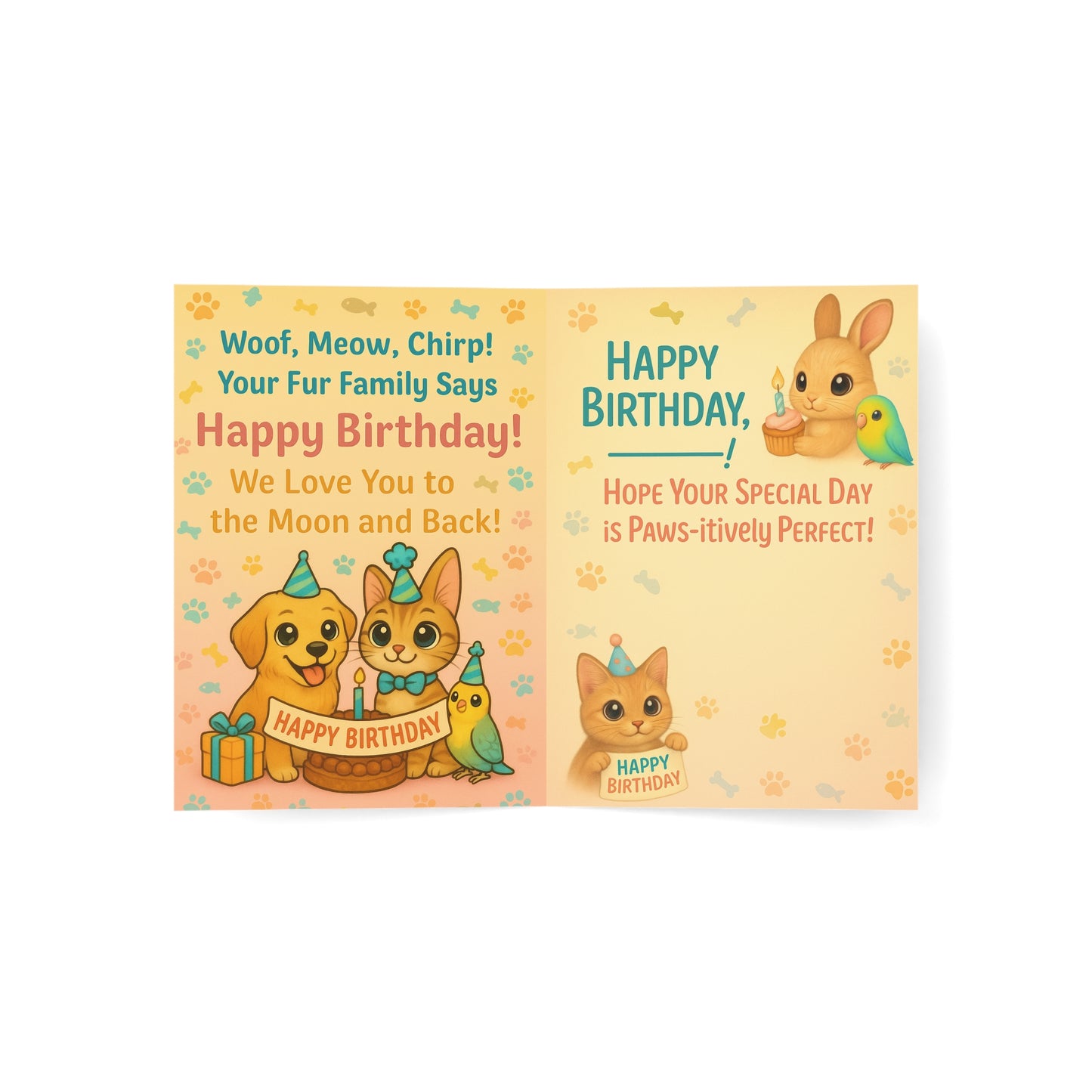 Happy Birthday from the Pets / FIDS Card