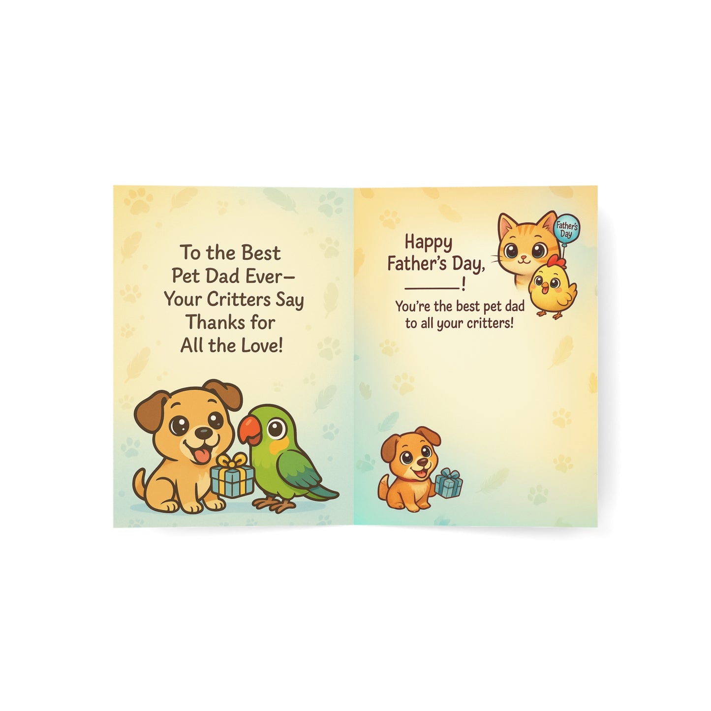 Happy Father's Day from the Pets / FIDS Card