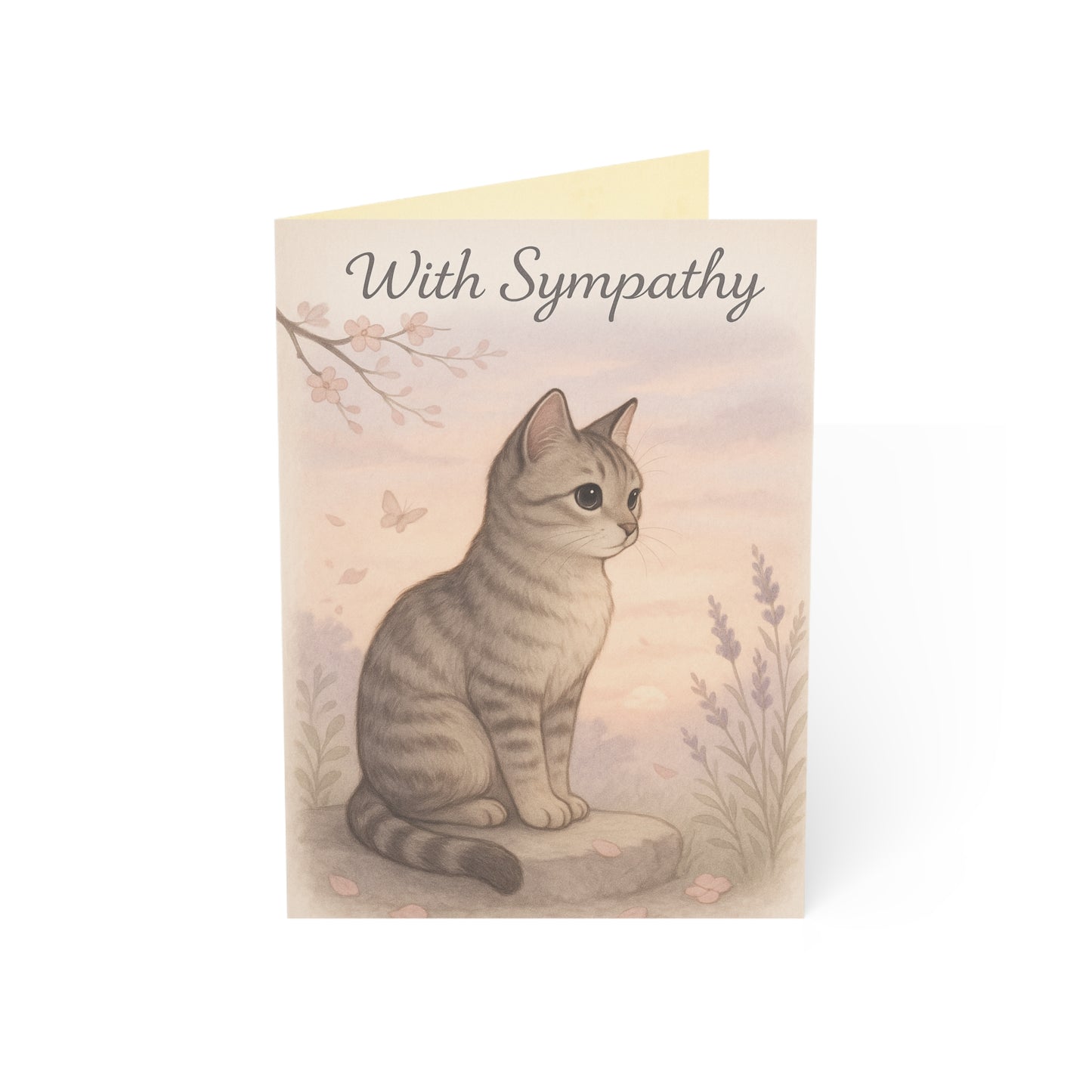 With Sympathy - Loss of Pet Cat Card